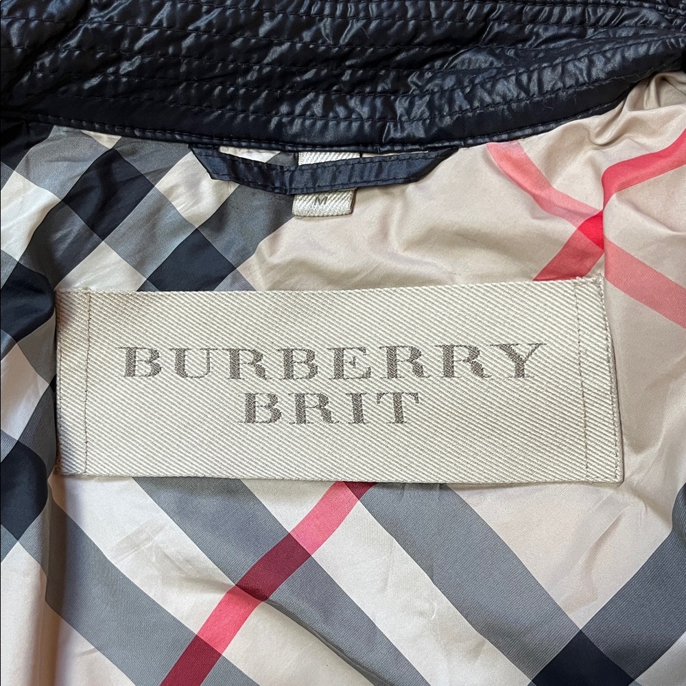 Burberry Brit Black Quilted Puffer Jacket With Belt - Picture 6 of 10